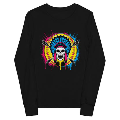 Performance | Youth Long Sleeve T-Shirt | Savage Softball | Emblem Logo