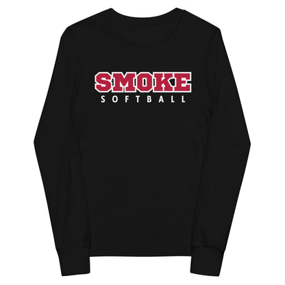 Performance | Youth Long Sleeve T-Shirt | Smoke 14U Softball | Modern Script Logo