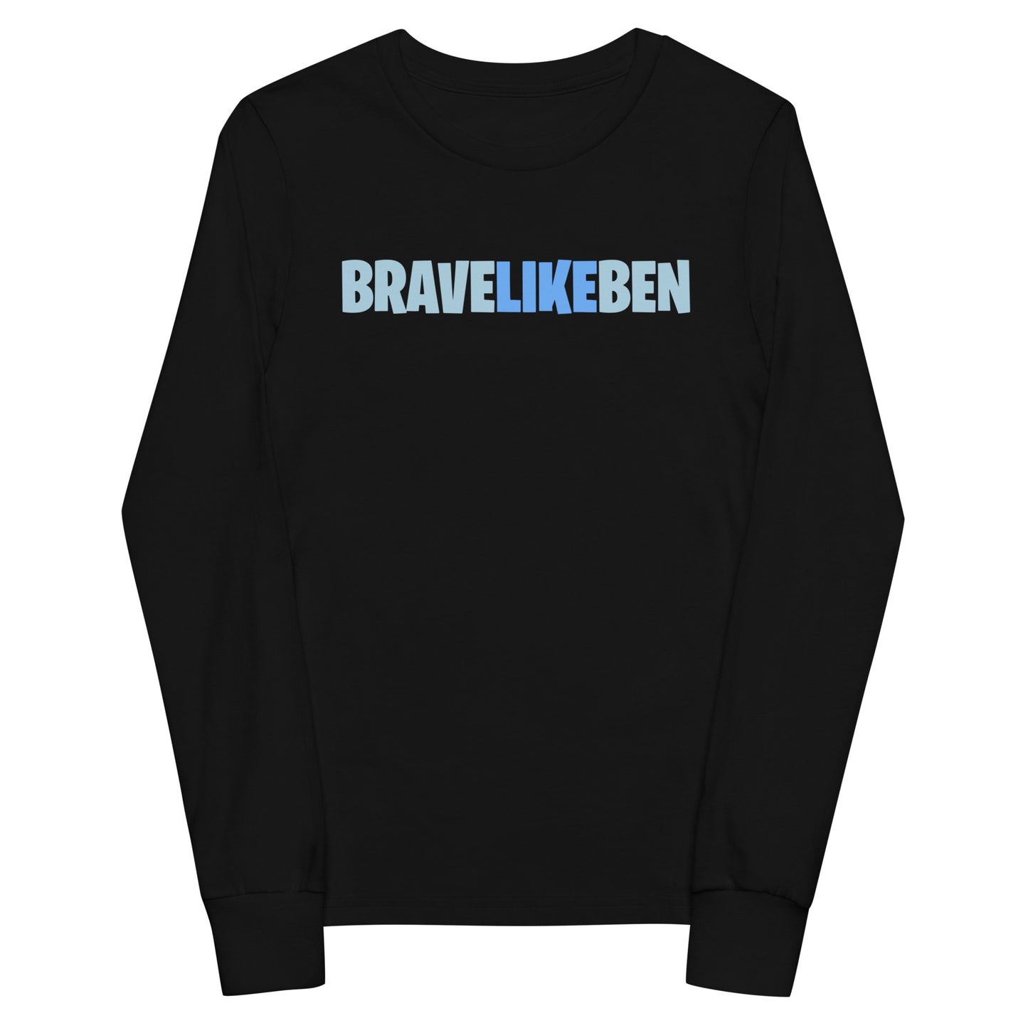 Performance | Youth Long Sleeve T-Shirt | Brave Like Ben | Wordmark Logo