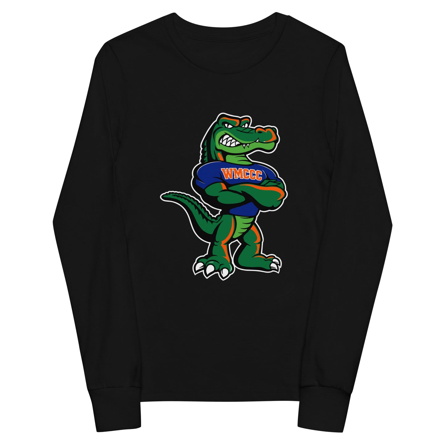 Performance | Youth Long Sleeve T-Shirt | West Memphis Community Christian College Gators | Mascot Logo