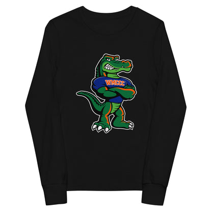 Performance | Youth Long Sleeve T-Shirt | West Memphis Community Christian College Gators | Mascot Logo