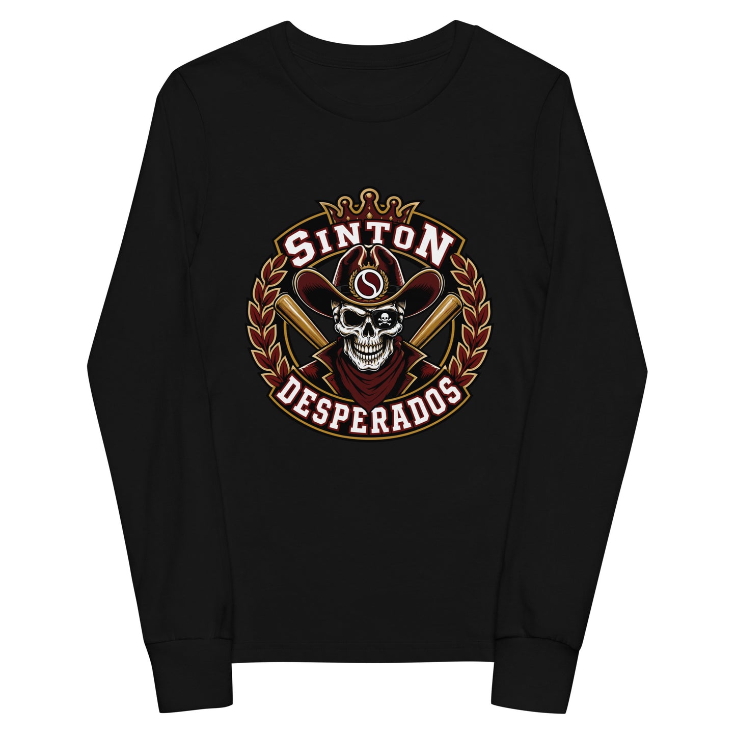 Performance | Youth Long Sleeve T-Shirt | Sinton Desperados Baseball | Ridge Varsity Logo