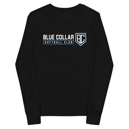 Performance | Youth Long Sleeve T-Shirt | Blue Collar Softball 2034 | Vanguard Logo