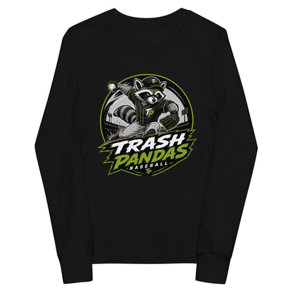 Performance | Youth Long Sleeve T-Shirt | Trash Pandas Baseball Organization | Vanguard Logo