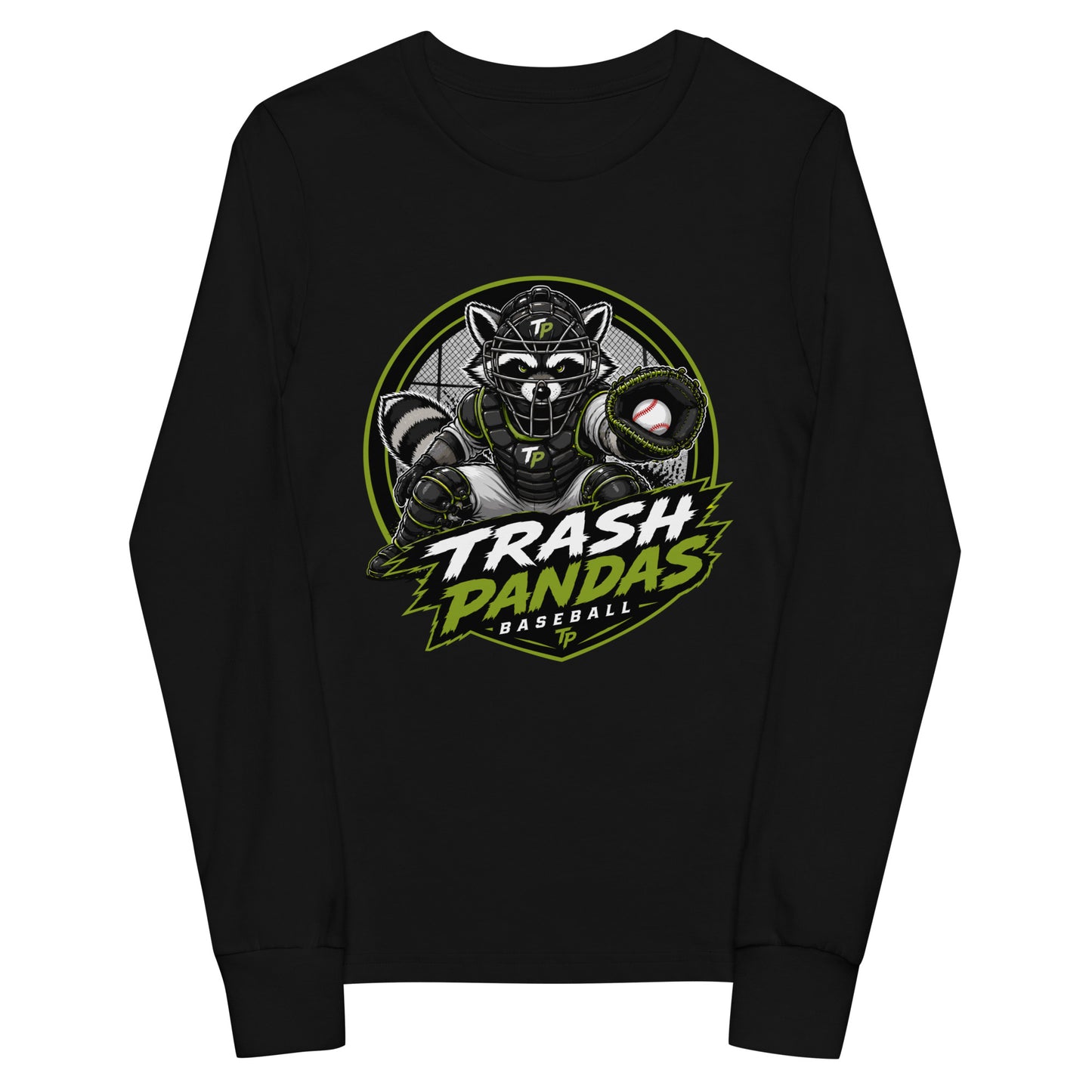 Performance | Youth Long Sleeve T-Shirt | Trash Pandas Baseball Organization | Athletics Logo