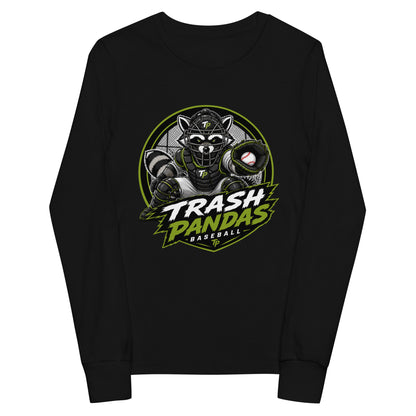 Performance | Youth Long Sleeve T-Shirt | Trash Pandas Baseball Organization | Athletics Logo