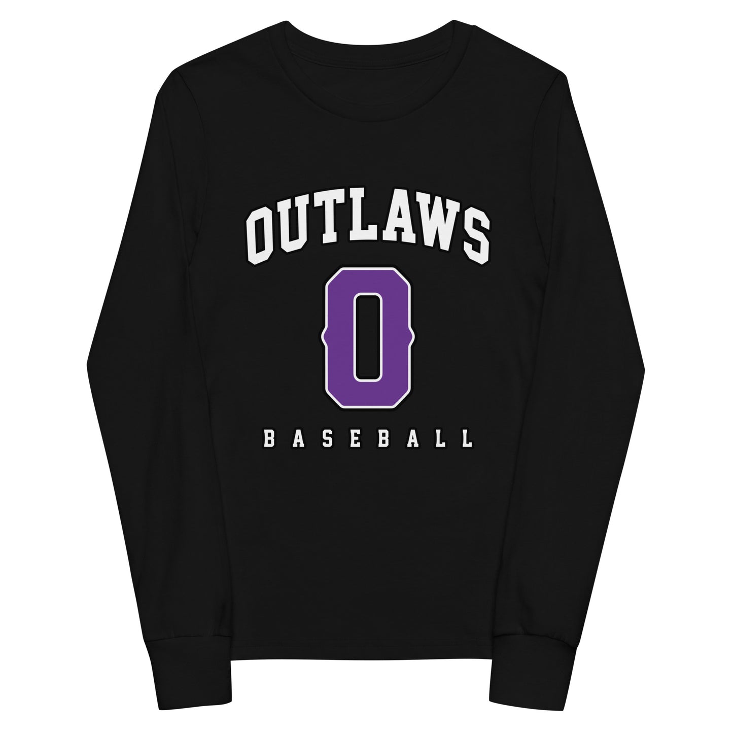 Performance | Youth Long Sleeve T-Shirt | Carolina Outlaws Baseball | Atheltics Logo