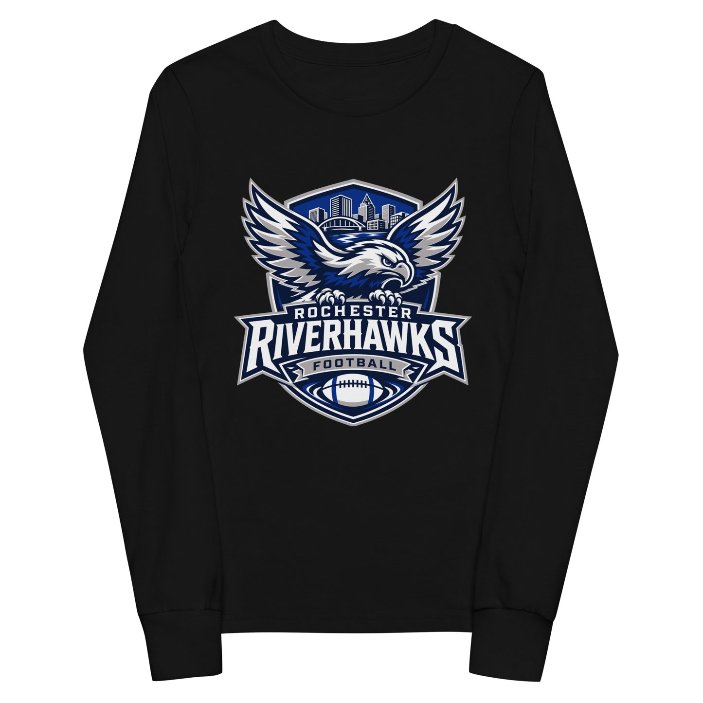 Performance | Youth Long Sleeve T-Shirt | Rochester Riverhawks | Shield Logo