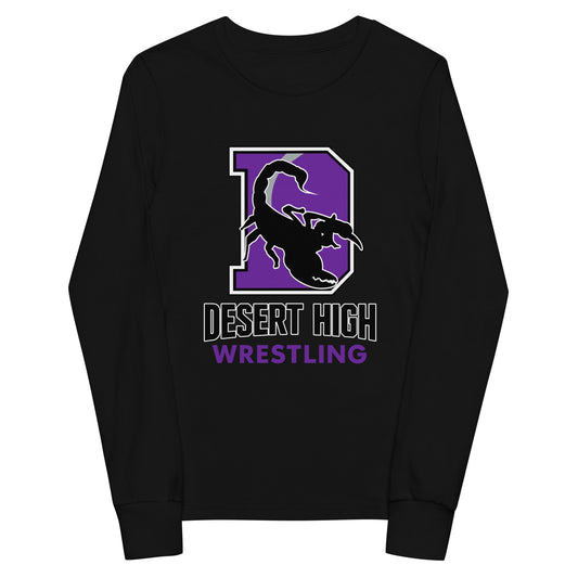 Performance | Youth Long Sleeve T-Shirt | Desert High Scorpions | Crest Logo