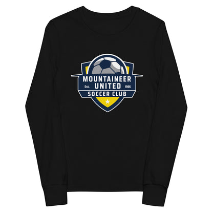 Performance | Youth Long Sleeve T-Shirt | Mountaineer United Soccer Club | Alpine Crest Logo