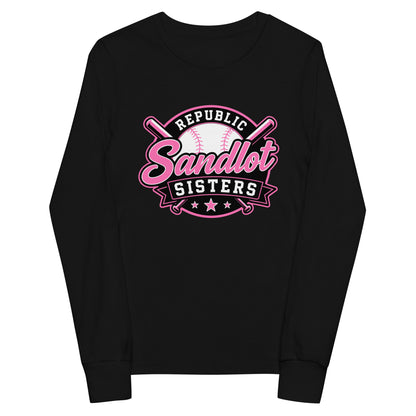 Performance | Youth Long Sleeve T-Shirt | Sandlot Sisters | Badge Logo