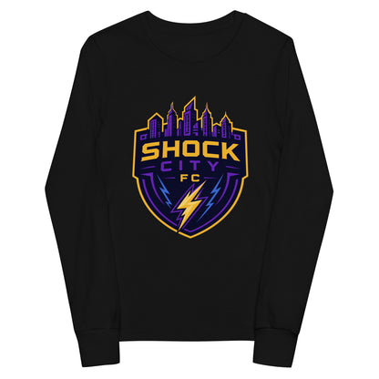 Performance | Youth Long Sleeve T-Shirt | Shock City FC | Crest Logo