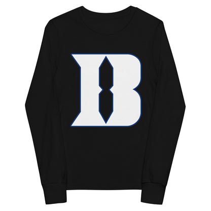 Performance | Youth Long Sleeve T-Shirt | Blueblacks Football Club | Crest Logo