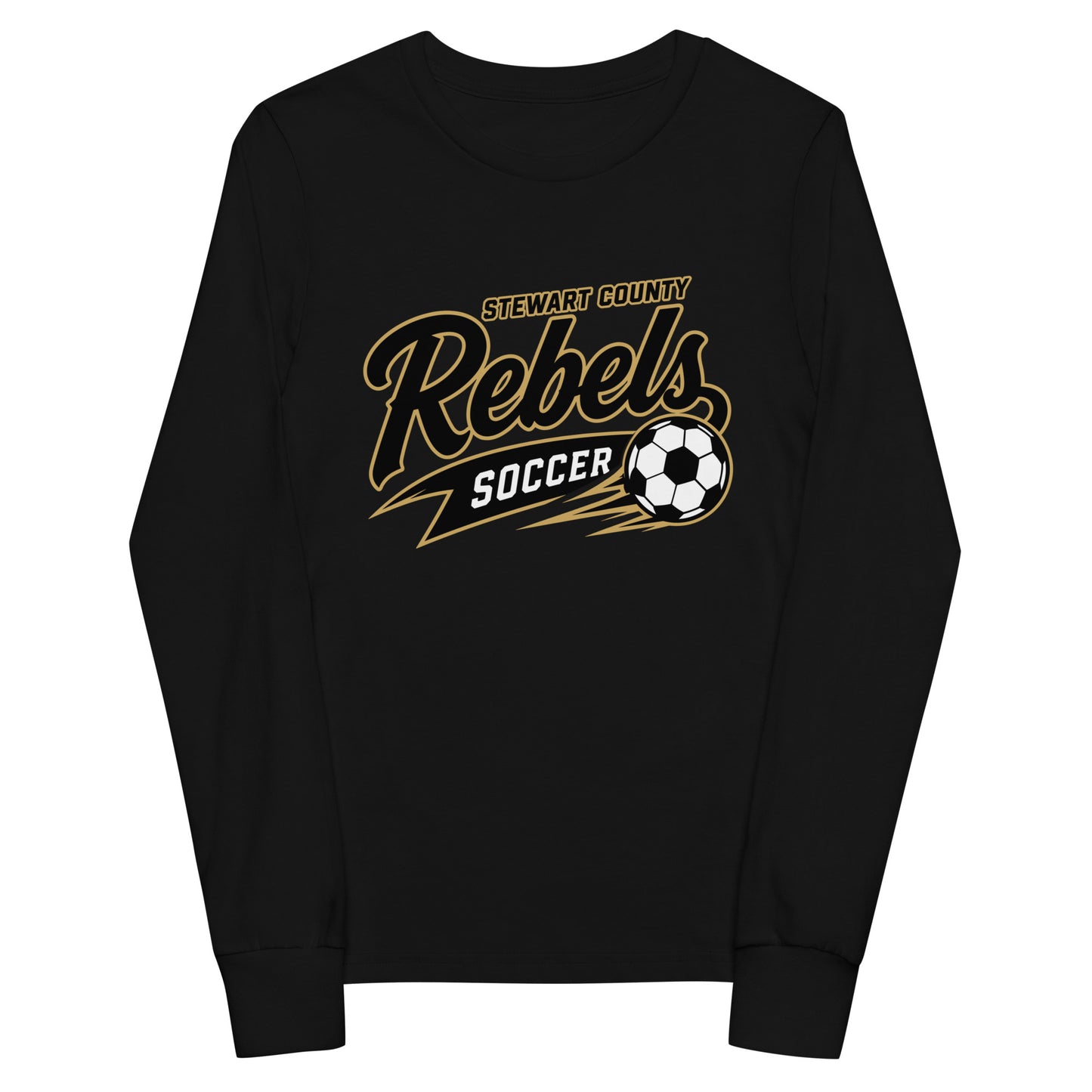 Performance | Youth Long Sleeve T-Shirt | Stewart County Soccer | Rebels Logo