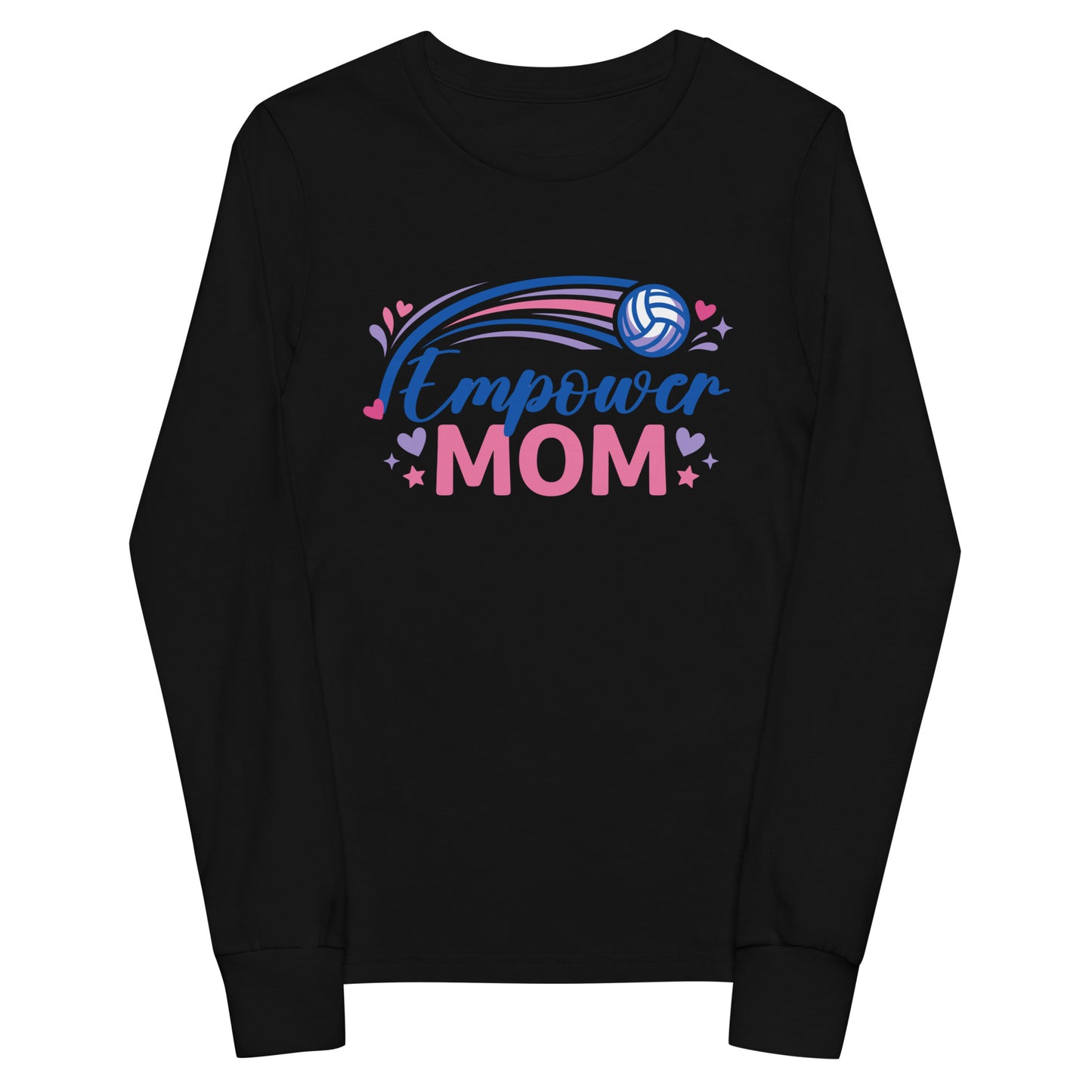 Performance | Youth Long Sleeve T-Shirt | Empower Volleyball Club | Mom Crest Logo