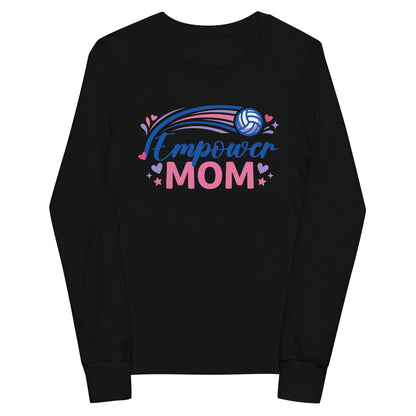 Performance | Youth Long Sleeve T-Shirt | Empower Volleyball Club | Mom Crest Logo