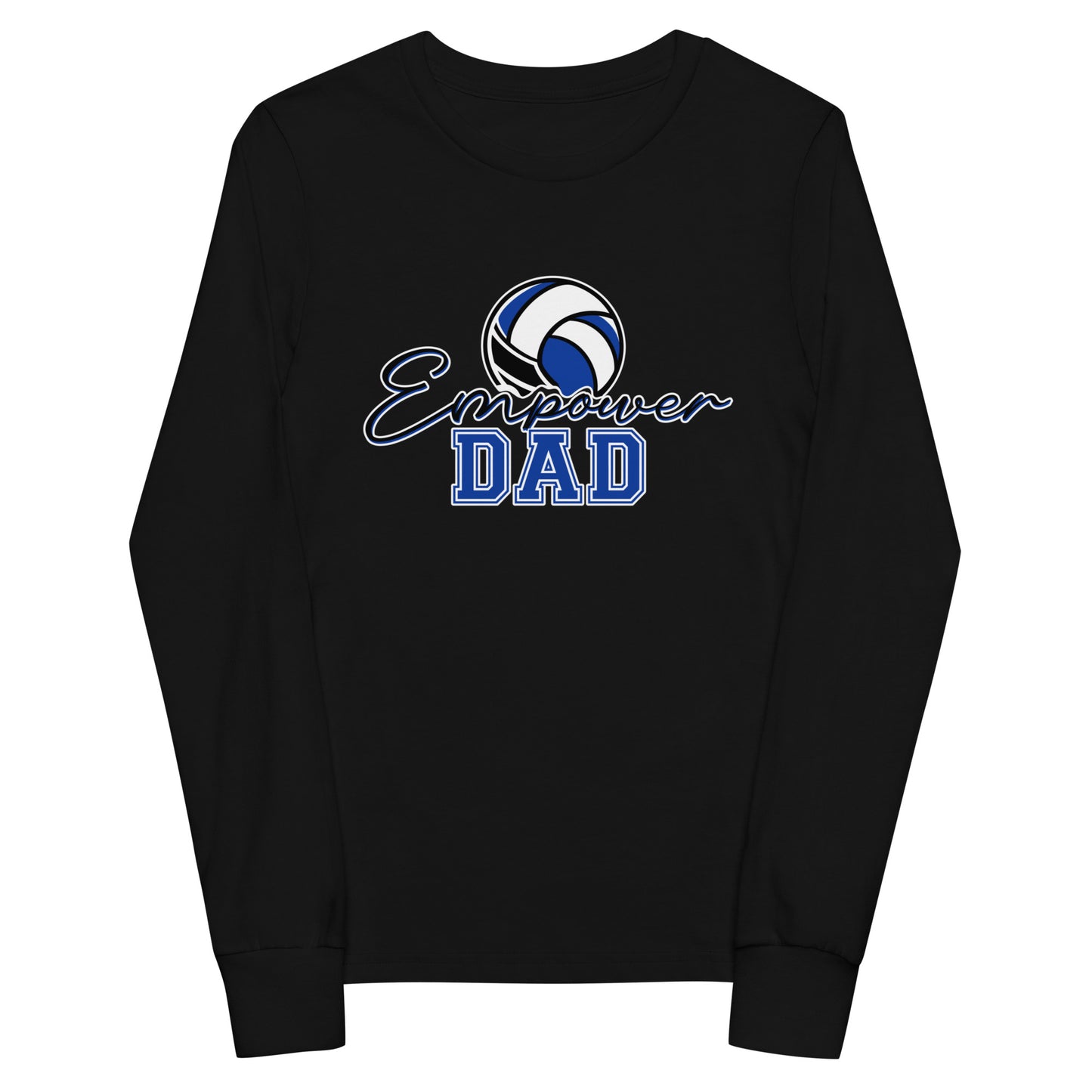 Performance | Youth Long Sleeve T-Shirt | Empower Volleyball Club | Dad Crest Logo