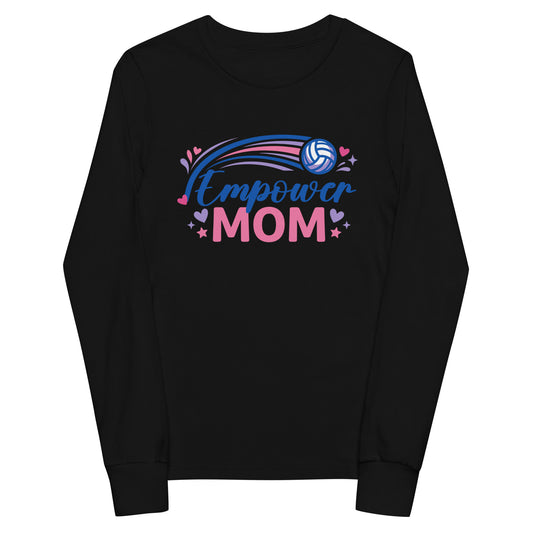 Performance | Youth Long Sleeve T-Shirt | Empower Volleyball Club | Mom Crest Logo