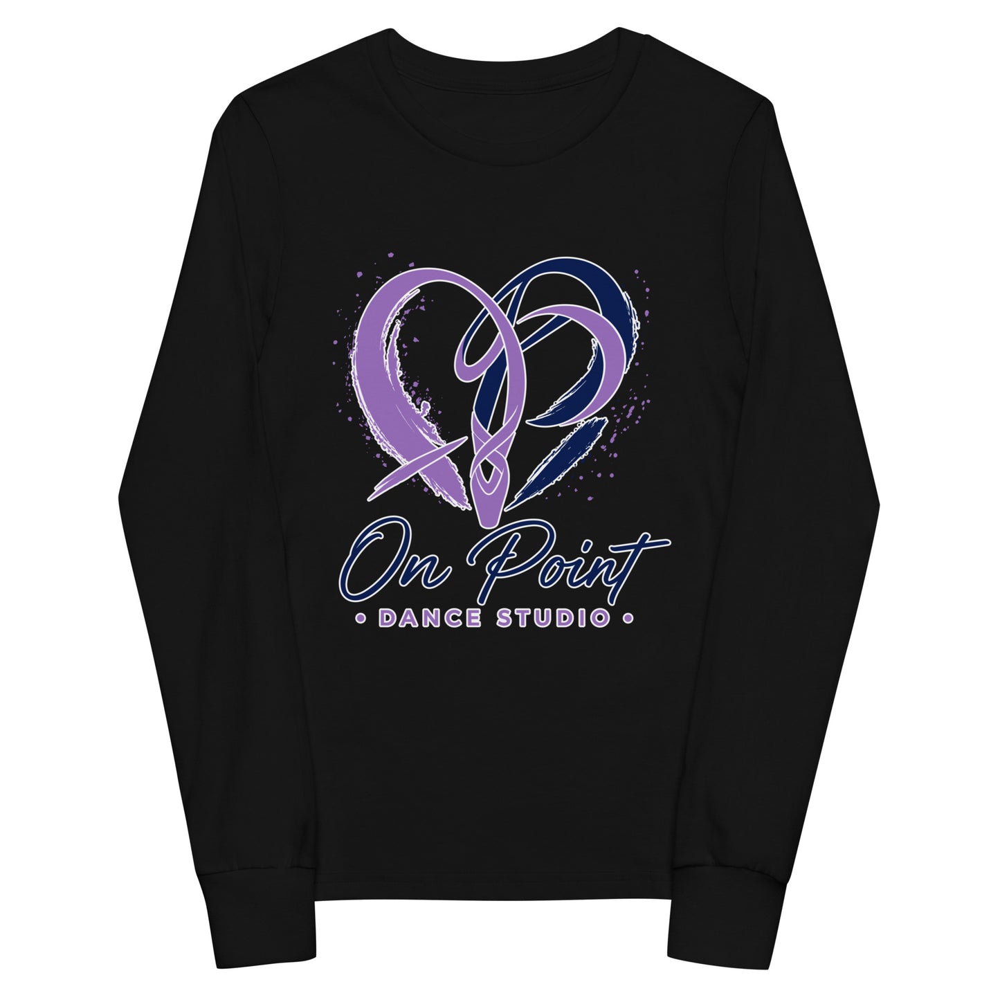Performance | Youth Long Sleeve T-Shirt | On Point Dance Studio | Crest Logo