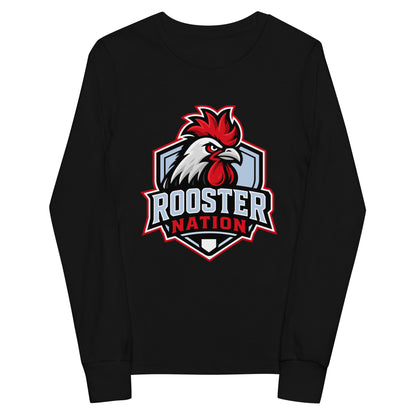 Performance | Youth Long Sleeve T-Shirt | Rooster Nation | Shield Logo
