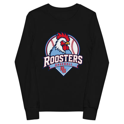 Performance | Youth Long Sleeve T-Shirt | Rooster Nation | Athletic Crest Logo