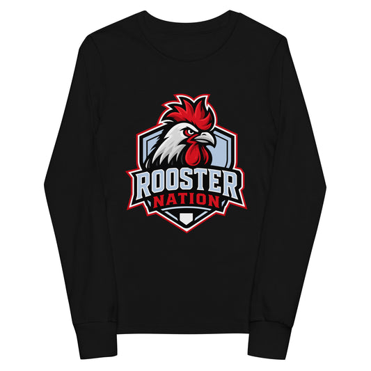 Performance | Youth Long Sleeve T-Shirt | Rooster Nation | Shield Logo