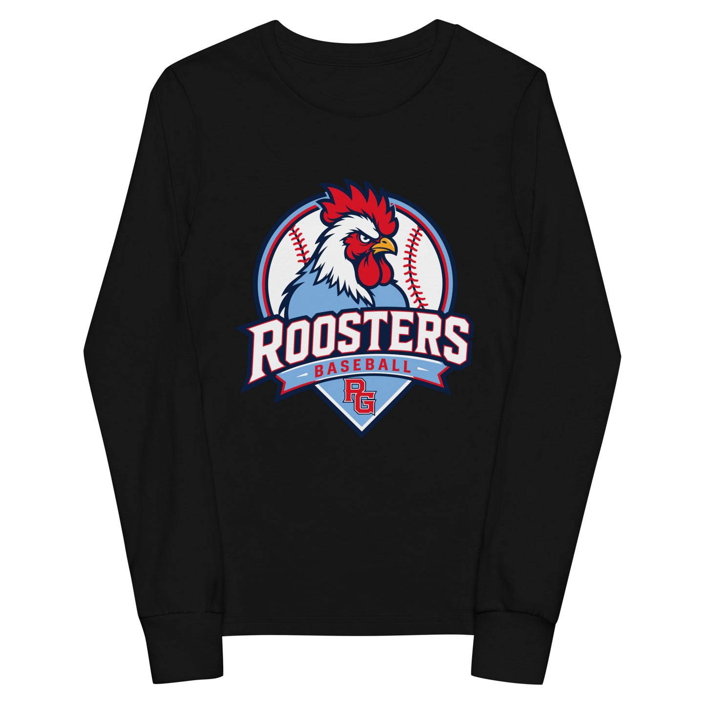 Performance | Youth Long Sleeve T-Shirt | Rooster Nation | Athletic Crest Logo