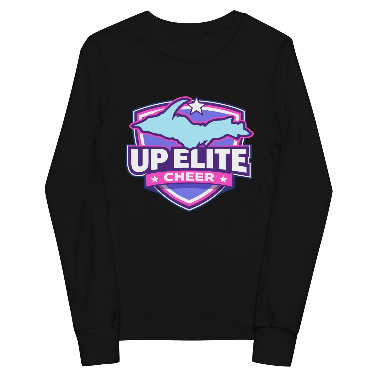 Performance | Youth Long Sleeve T-Shirt | UP Elite Cheer | Shield Logo