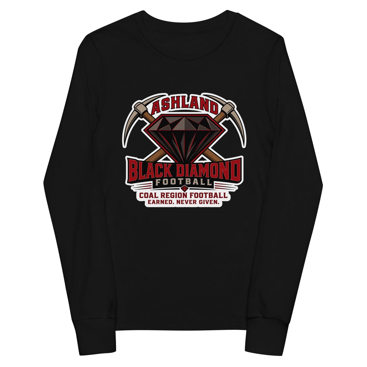 Performance | Youth Long Sleeve T-Shirt | Ashland Black Diamonds | Vanguard Logo