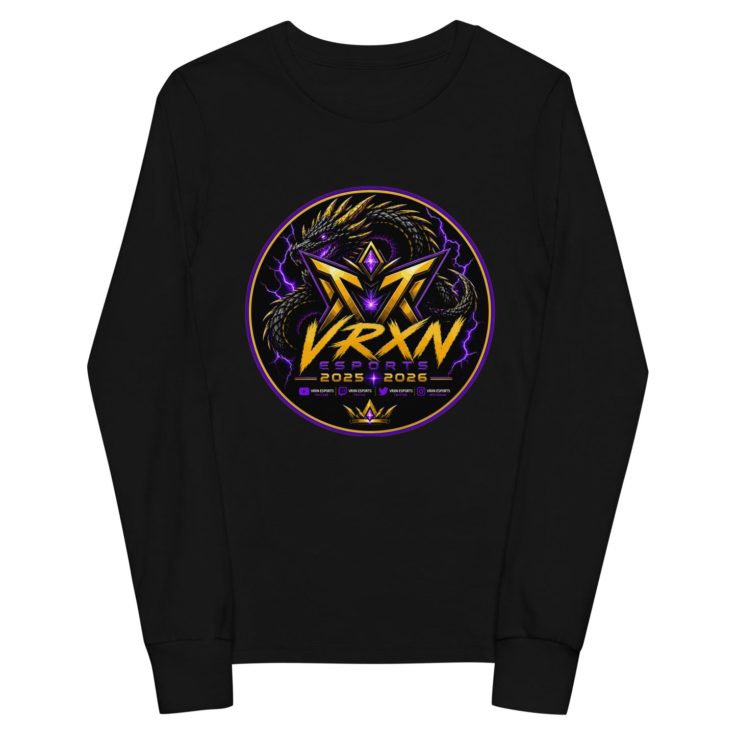 Performance | Youth Long Sleeve T-Shirt | VŘXŃESPORT | Titan Crest Logo
