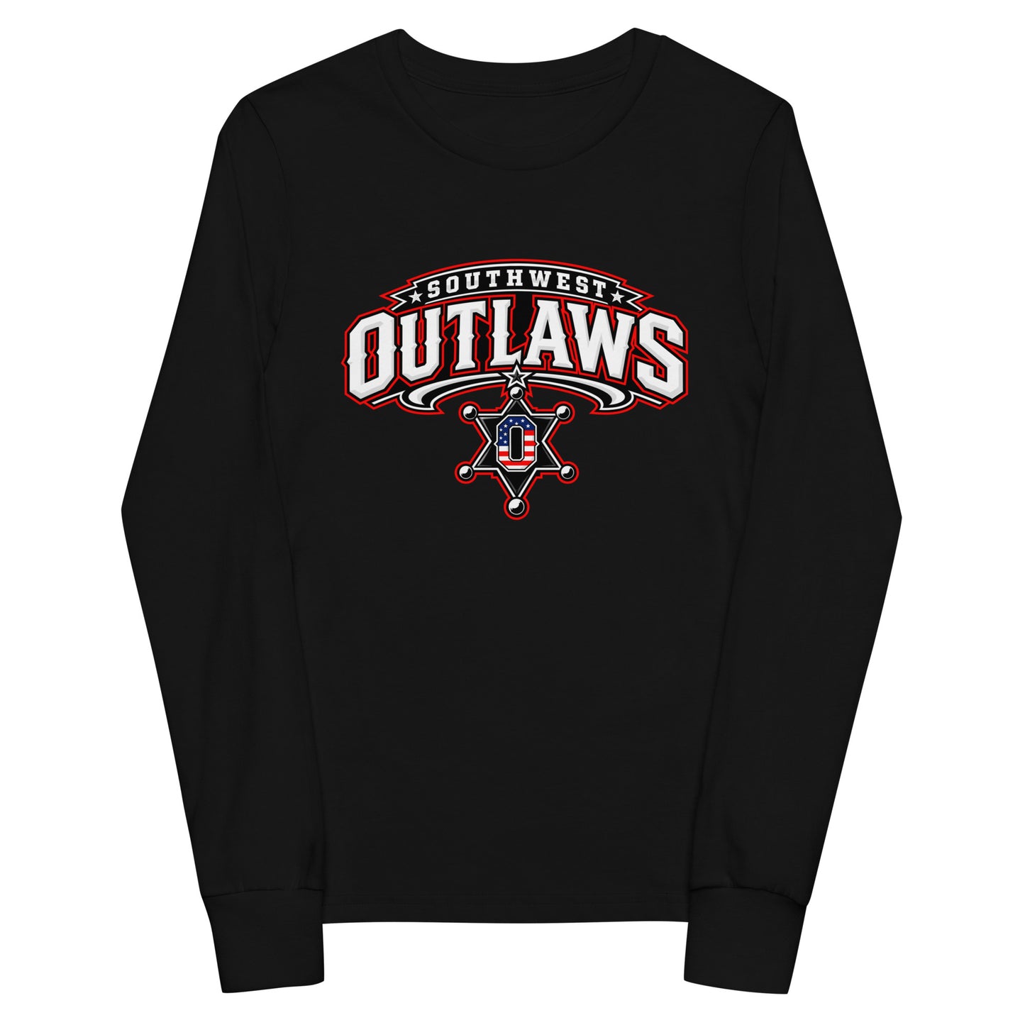 Performance | Youth Long Sleeve T-Shirt | Southwest Outlaws | Vanguard Logo
