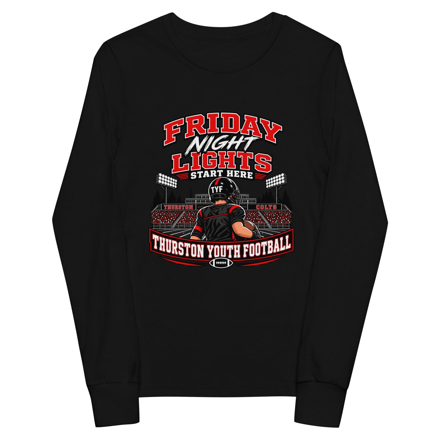 Performance | Youth Long Sleeve T-Shirt | Thurston Youth Football | Vanguard Logo