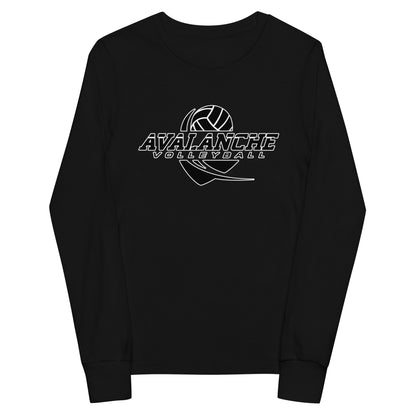 Performance | Youth Long Sleeve T-Shirt | Avalanche Volleyball Club | Crest Logo