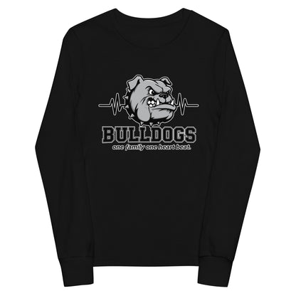 Performance | Youth Long Sleeve T-Shirt | Celina Recreational Football Black | Bulldogs Crest Logo