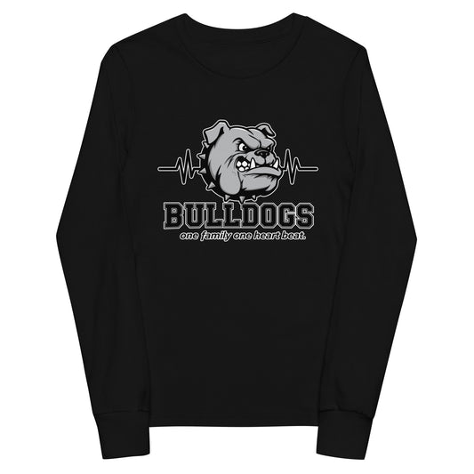 Performance | Youth Long Sleeve T-Shirt | Celina Recreational Football Black | Bulldogs Crest Logo
