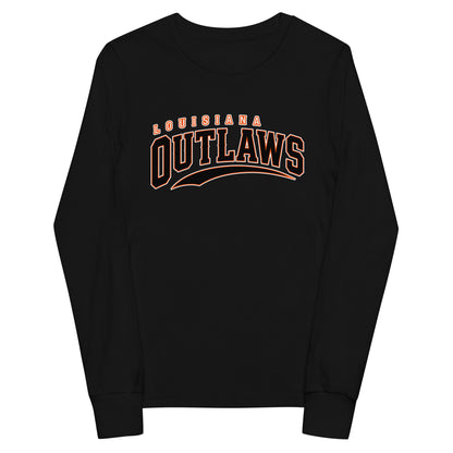 Performance | Youth Long Sleeve T-Shirt | Louisiana Outlaws | Vanguard Logo