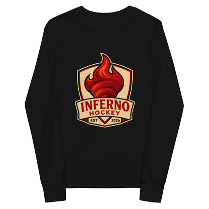 Performance | Youth Long Sleeve T-Shirt | Inferno Hockey | Crest Logo