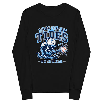 Performance | Youth Long Sleeve T-Shirt | Long Island Tides Baseball | Valor Logo