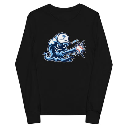 Performance | Youth Long Sleeve T-Shirt | Long Island Tides Baseball | Mascot Logo