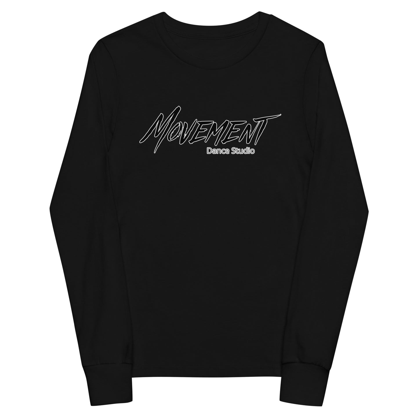 Performance | Youth Long Sleeve T-Shirt | Movement Dance Studio | Crest Logo