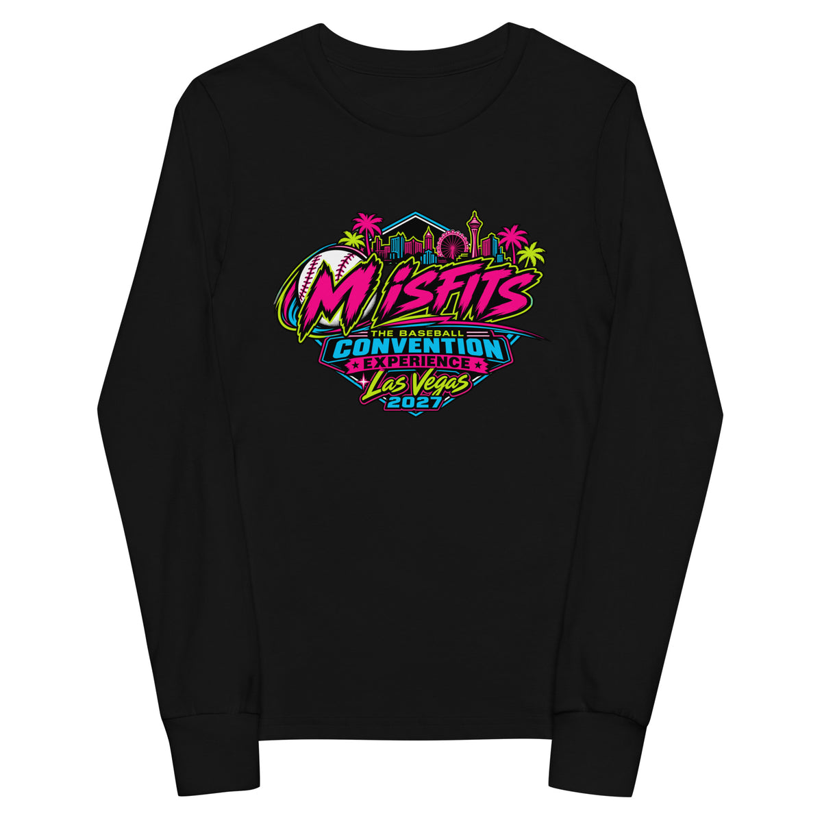 Performance | Youth Long Sleeve T-Shirt | Misfits Baseball | Crest Logo