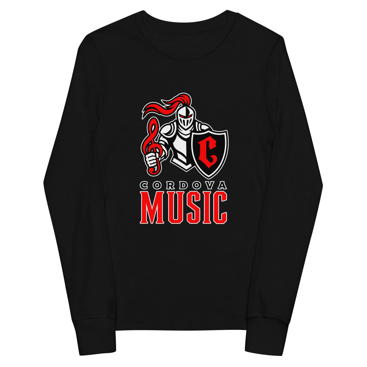 Performance | Youth Long Sleeve T-Shirt | Cordova High Music | Vanguard Logo