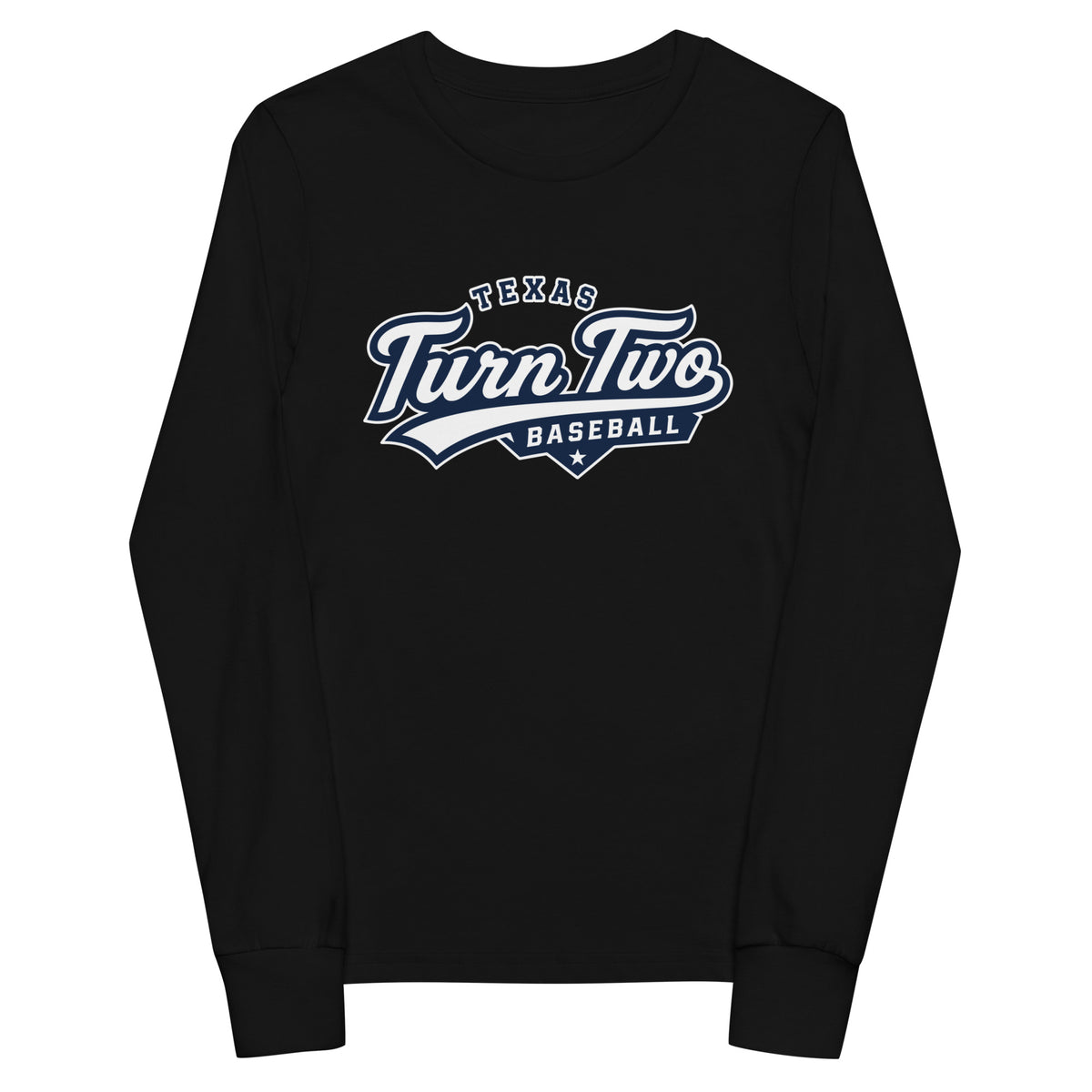 Performance | Youth Long Sleeve T-Shirt | Texas Turn Two Baseball | Athletics Logo