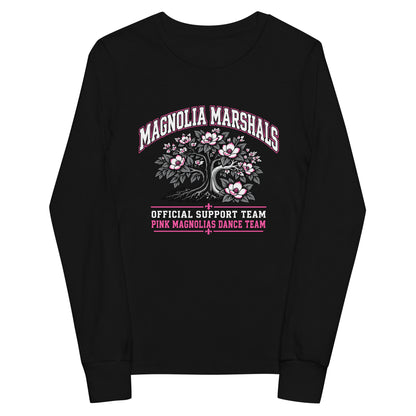 Performance | Youth Long Sleeve T-Shirt | Pink Magnolias Dance | Crest Logo