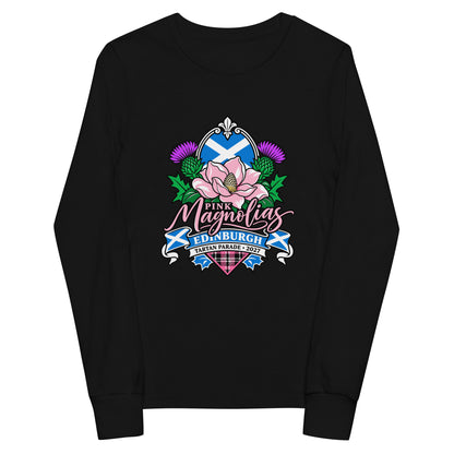 Performance | Youth Long Sleeve T-Shirt | Pink Magnolias Dance | Valor Logo