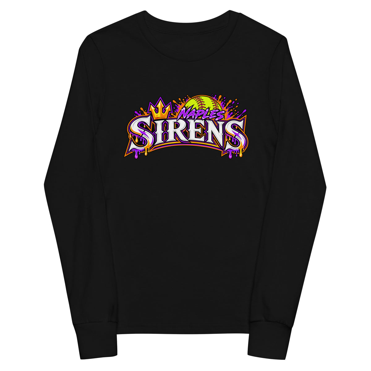 Performance | Youth Long Sleeve T-Shirt | Naples Sirens | Emblem Logo