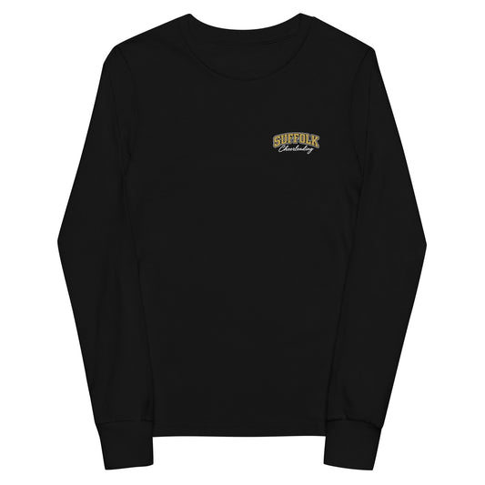 Performance | Youth Long Sleeve T-Shirt | Suffolk University Cheerleading | Valor Logo