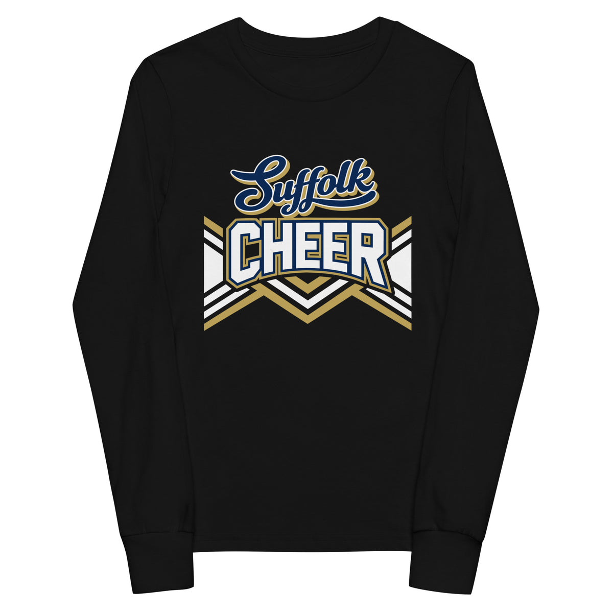 Performance | Youth Long Sleeve T-Shirt | Suffolk University Cheerleading | Vanguard Logo