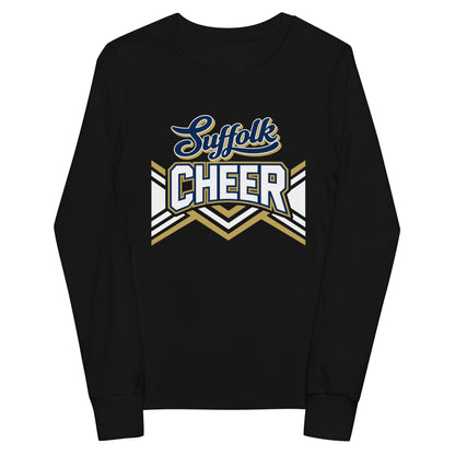 Performance | Youth Long Sleeve T-Shirt | Suffolk University Cheerleading | Vanguard Logo