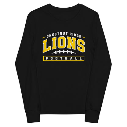 Performance | Youth Long Sleeve T-Shirt | Chestnut Ridge Lions Football | Valor Logo